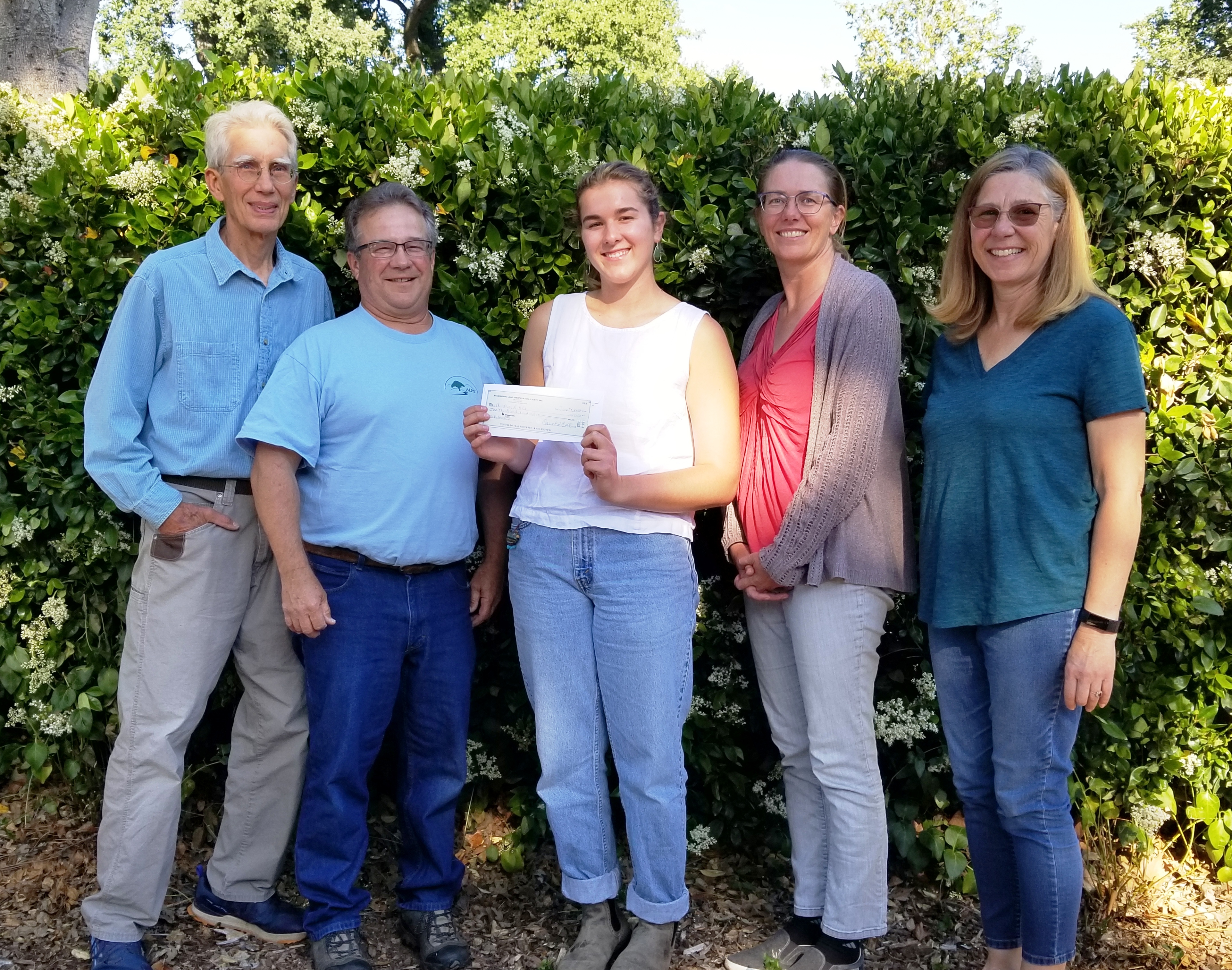 ALPS Officers present scholarship check to Audrey Little!